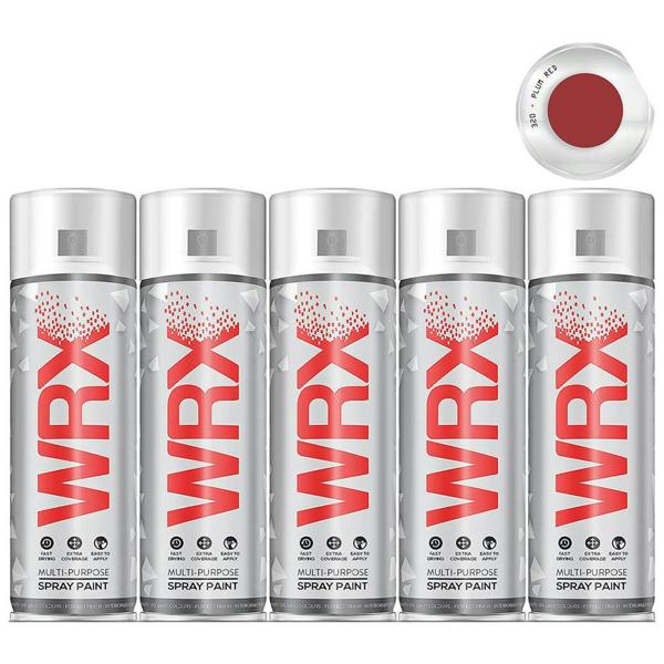 WRX 5X WRX Flat Plum Red Spray Paint 400ml