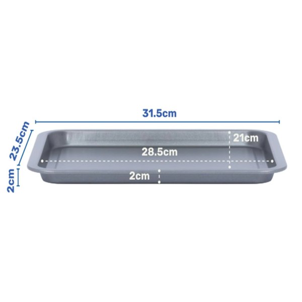 Large 31cm Rectangular Non-Stick Oven Baking Trays