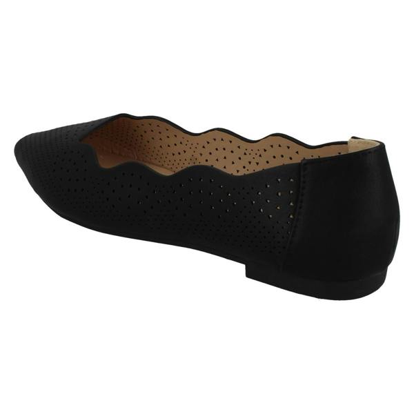 Spot On Ladies Slip On Ballerina Flat Shoes F80459