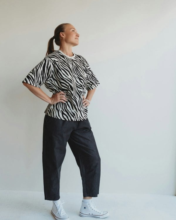 Kate Black Barrel Leg Trousers - image 5