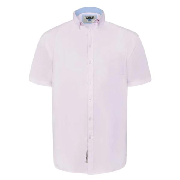 Duke Mens James D555 Tall Short-Sleeved Shirt - Pink - 
