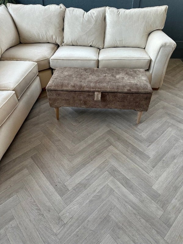 PREMIUM BROWN COFFEE TABLE STORAGE BOX BENCH | OTTOMAN BENCH | PLAIN LID FOOTSTOOL - ISTOOLS