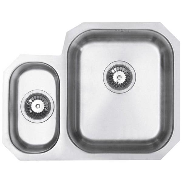 Austen & Co. Capri Stainless Steel Undermount 1.5 Bowl Kitchen Sink, Right Hand Main Bowl