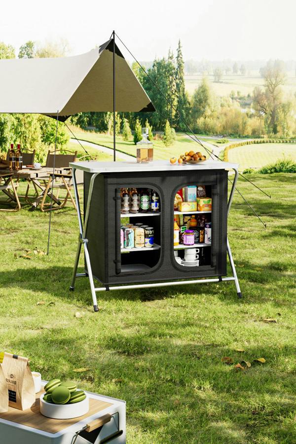 Living and Home 6-tier Portable Aluminium Alloy Camping table
