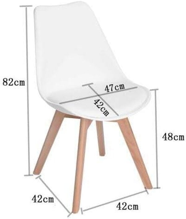Kosy Koala Dining Chairs Set of 4 White Leather Kitchen Chairs
