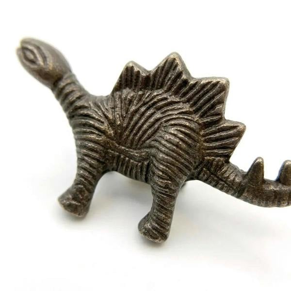 Antique Cast Iron Stegosaurus Cabinet Knob - 60mm