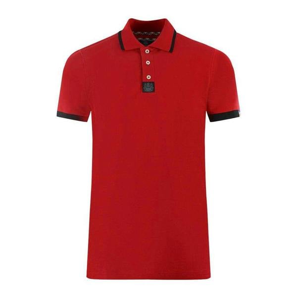 Aquascutum Unisex Adult Tipped Branded Shoulder Polo Shirt - Red - 