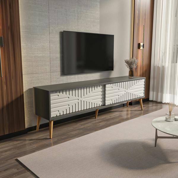 Decorotika Riso Modern Tv Stand TV Cabinet for TV's up to 65"