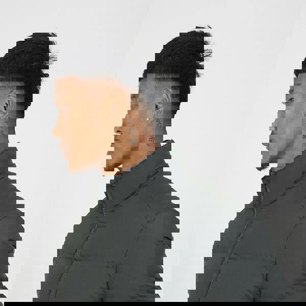 Brave Soul Khaki Funnel Neck Padded Jacket - Khaki Image 4