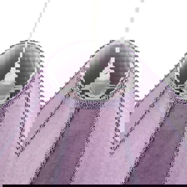 Traditional Victorian Empire 40cm Lamp Shade in Lilac with Tassels Image 4