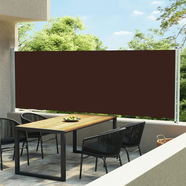 Berkfield Patio Retractable Side Awning 600x160 cm Brown