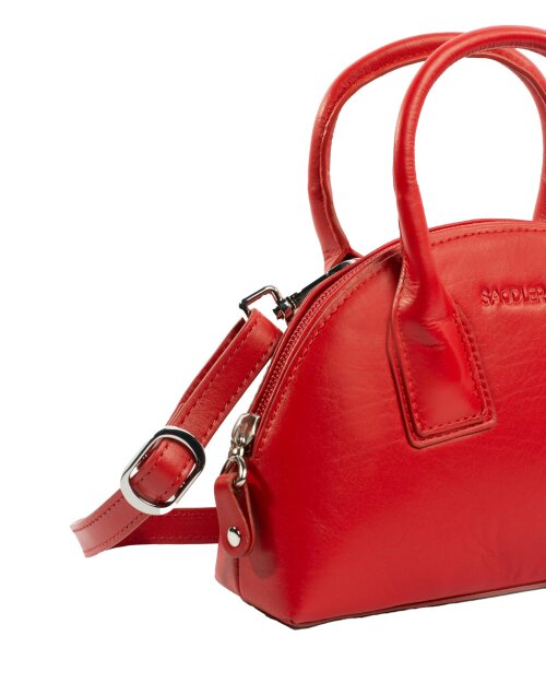 SADDLER GIGI Leather Zip Top Mini Handbag  - Ajustable Strap, Card Holder, Crossbody or Handheld - RFID Protected