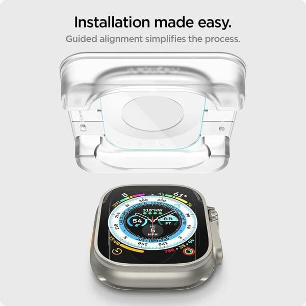 Spigen Glastr EZ Fit HD Screen Protector for Apple Watch Ultra Series 49mm 2 Pack - AGL05556