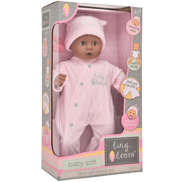 Tiny Tears 15'' (38 cm) Baby Soft  Pink Outfit - Black