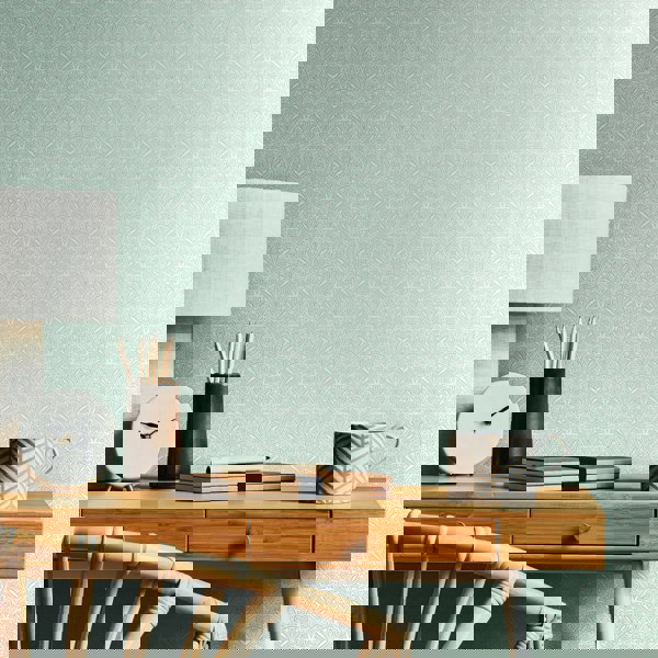 Hoopla Walls Ditsy Deco Fan - Sky 10m Wallpaper