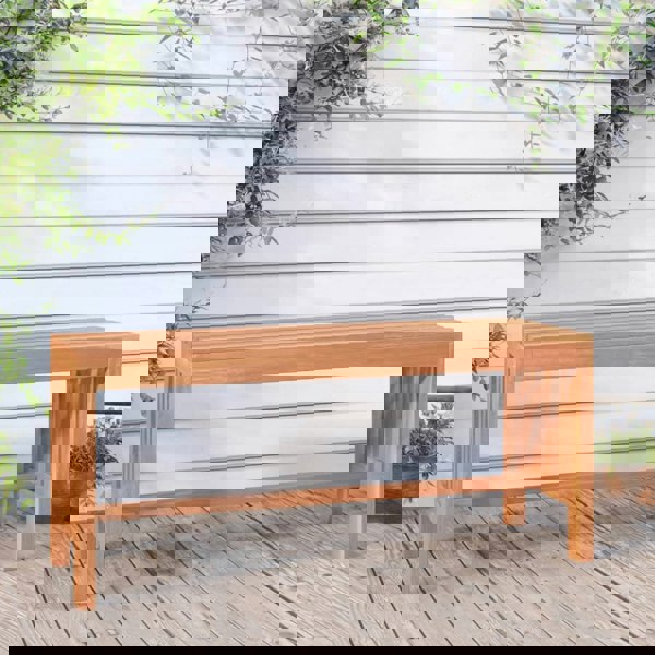 Berkfield Garden Bench 110 cm Solid Wood Eucalyptus