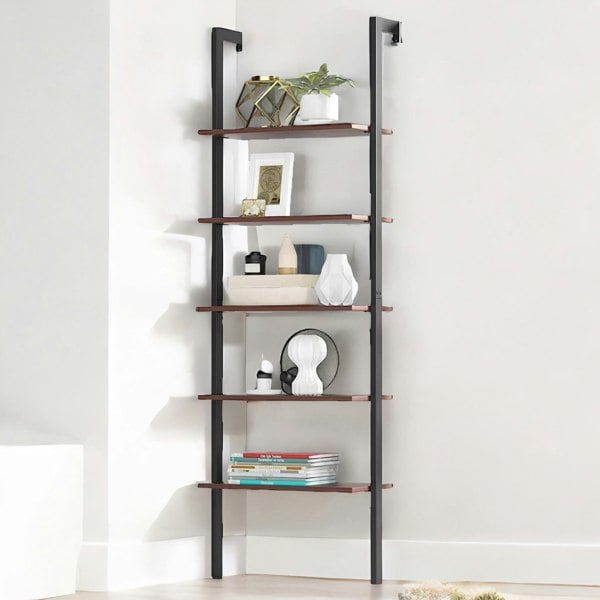 Rafaelo Mobilia 5 Tier Wall Mounted Storage Ladder Shelf For Living Room