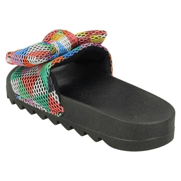 Spot On Ladies Spot On Multi Twist Bow Sliders