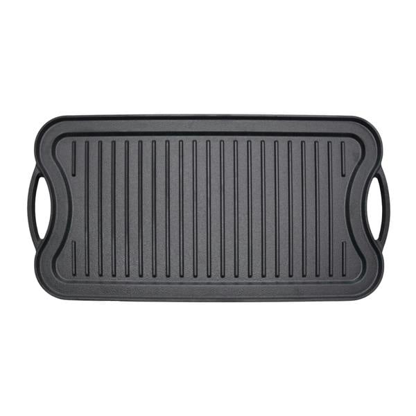 Toque Reversible Cast Iron Griddle Plate Non-Stick Grill Skillet Kitchen 50.5cm