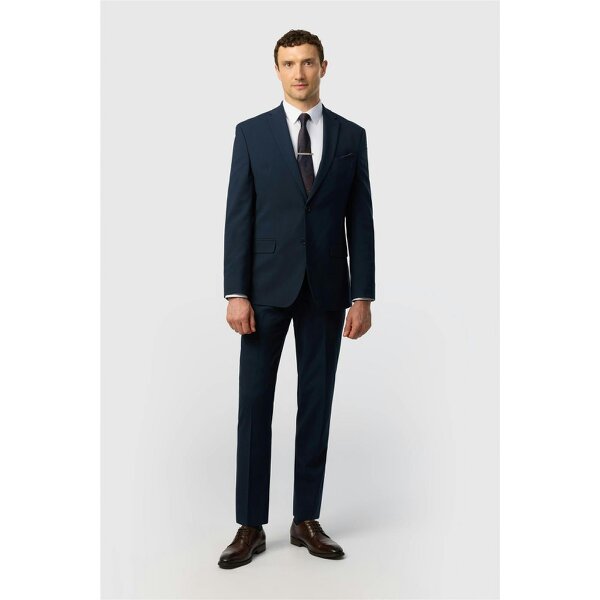Limehaus Tailored Fit Navy Stretch Jacket
