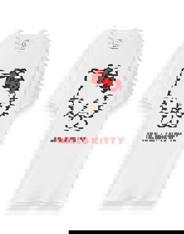 Hello Kitty Womens White Classic Short Sleeved T-Shirt