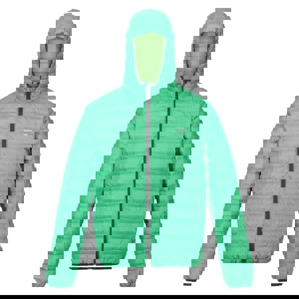 Regatta Mens Marizion Baffled Hooded Padded Jacket - Field Green/Jasmine Green - 