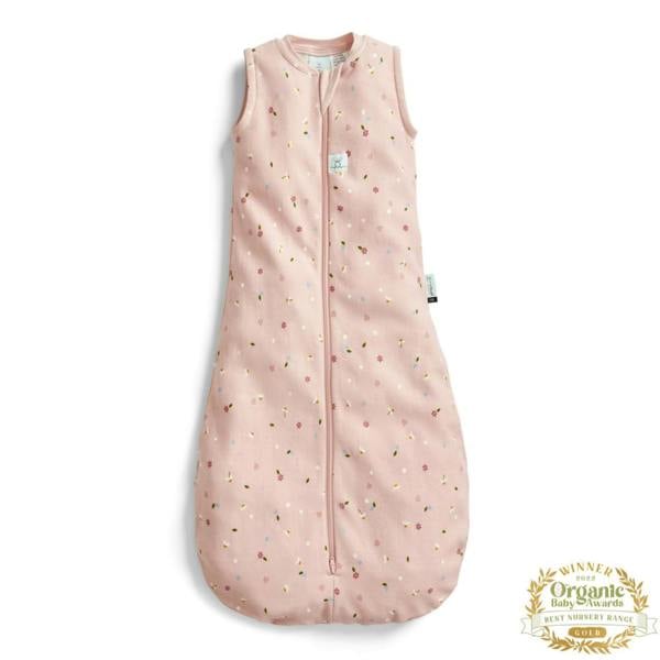 ergoPouch - Organic All Year Jersey Sleeping Bag - Daisies - 1.0 TOG