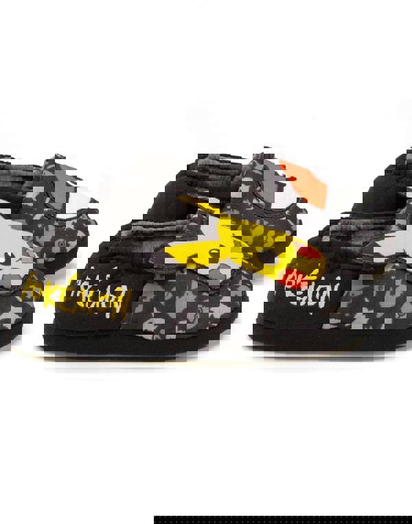 Pokemon Boys Black Pikachu Slip On Loafer Slippers