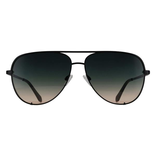 Quay Sunglasses High Key Extra Large 77711 Gloss Black Green Fade