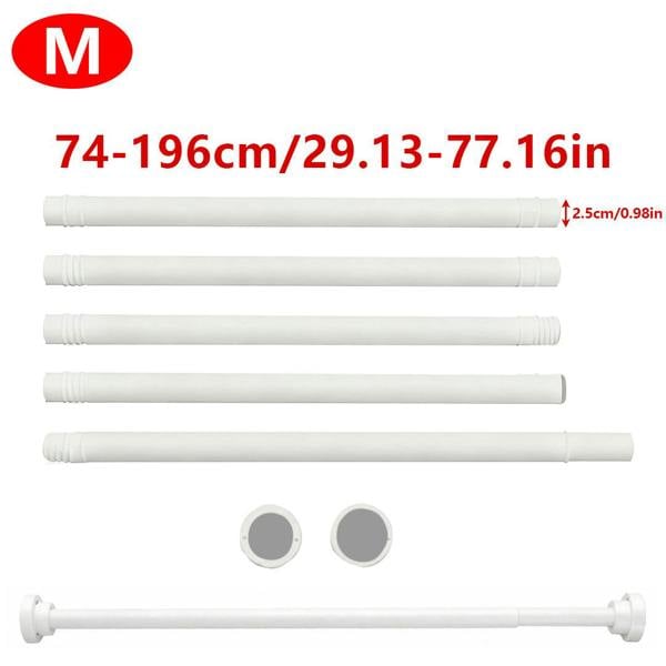 Havendro Extendable Telescopic Shower Curtain Rail Pole 74-197cm Diameter 25mm