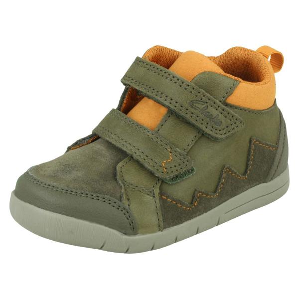 Clarks Boys Clarks Hook & Loop Casual Ankle Boots Rex Park
