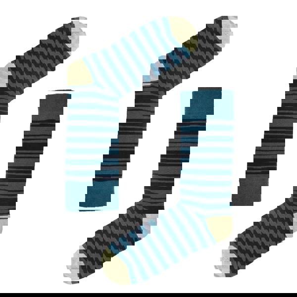 Jemsox 5pk Heritage Quintet - Organic Cotton Comfort Welt Socks (One Size UK 6-9)