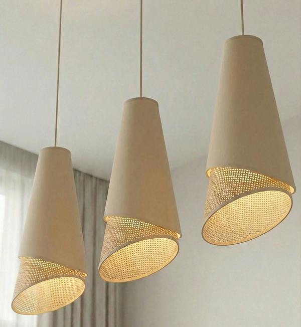 Emibig MODA Pendant Lamp 3 x E27 Beige / Rattan