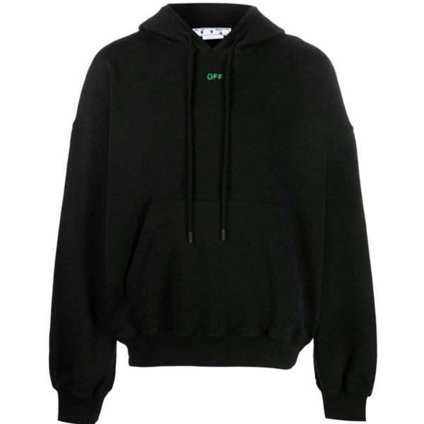 Off-White Off White Alien Mush Boxy Fit Hoodie - Black