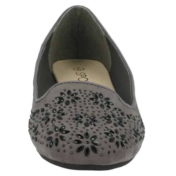 Spot On Ladies Spot On Flat Slipper Cut Ballerinas