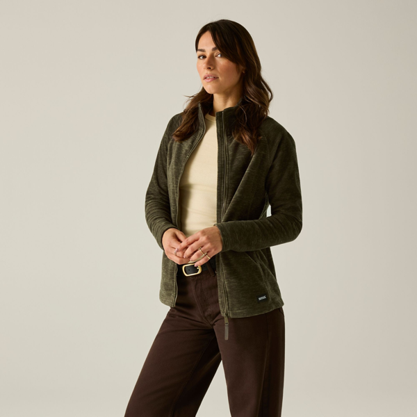 Regatta Womens Mayse Full Zip Fleece Jacket - Bark Green