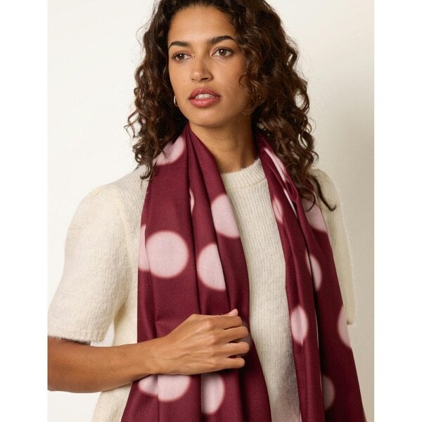 Blue Vanilla Polka Dot Pattern Scarf