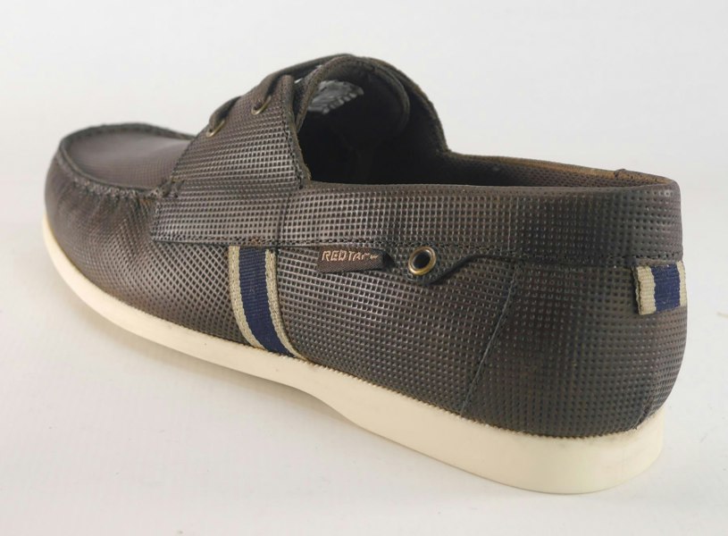Thomas Crick Red Tape Crick Mens Casual Leather Pepperpot Lace Up Boat Shoes