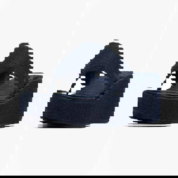 FitFlop FitFlop PLATFFORMS DENIM Womens Toe-Post Sandals Dark Denim