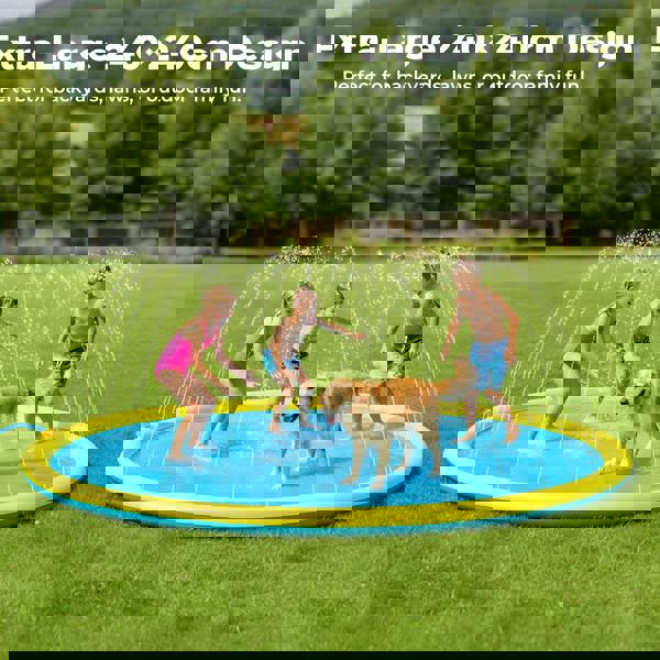 Skylos Splash Pad Inflatable Pool Kids Dog Sprinkler Water Play Mat Outdoor