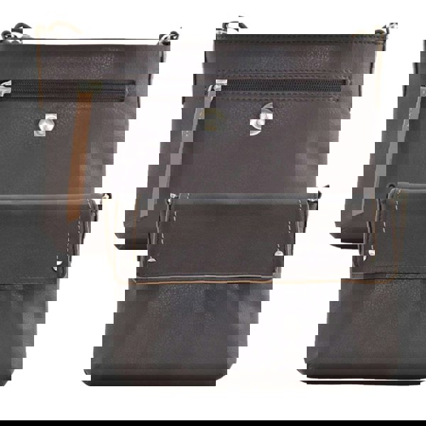 Mala Leather Orta Two Tone Slim Crossbody with Flap