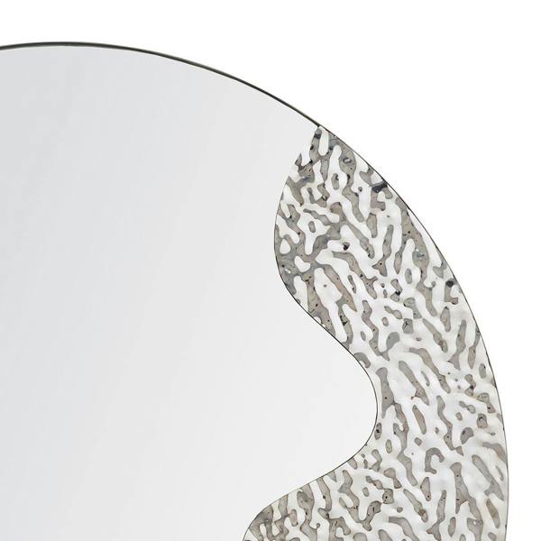 Pagazzi Lighting Ripple Silver Round Mirror