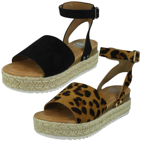 Down to Earth Ladies Down To Earth Flatform Sandals F12006
