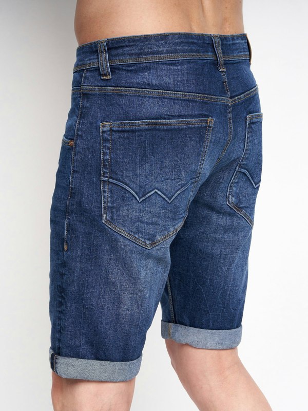 Duck and Cover Mustone Denim Shorts Dark Wash