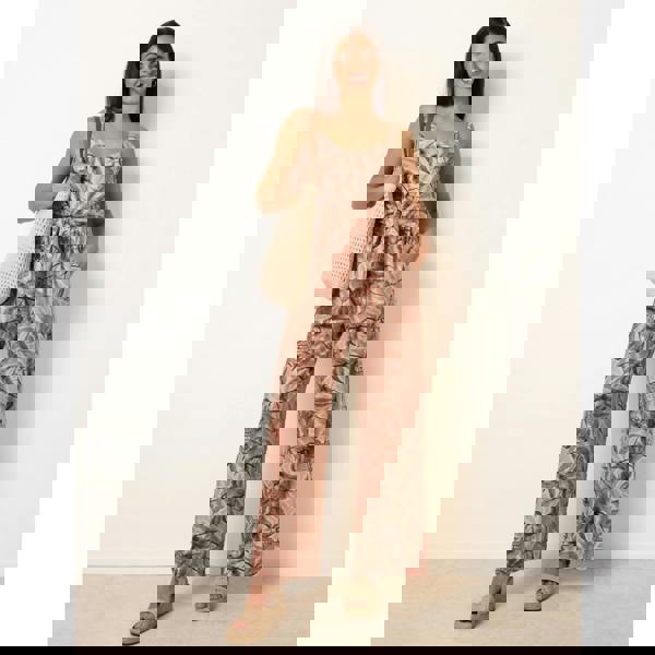 Blue Vanilla Tie Front Jumpsuit