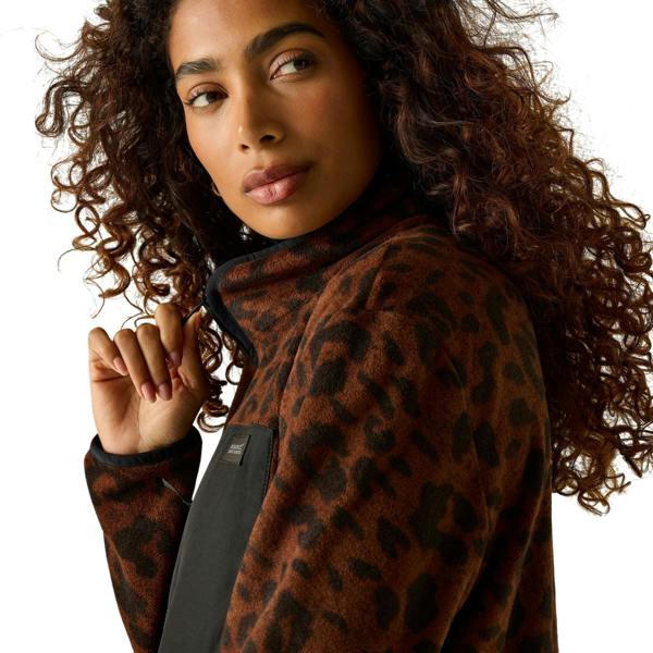 Regatta Womens/Ladies Frankie Leopard Full Zip Fleece Jacket - Dark - 