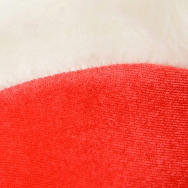 Threadbare Womens Santa Christmas Velour Bandeau Crop Top With Faux Fur Trim In Red