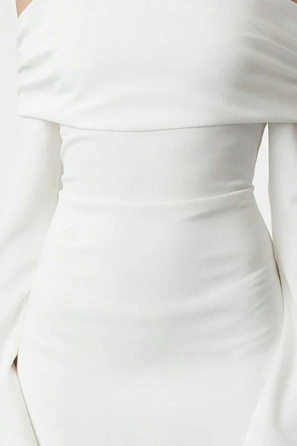 WOVCOR Carmen Collar Maxi Elegant Evening Dress