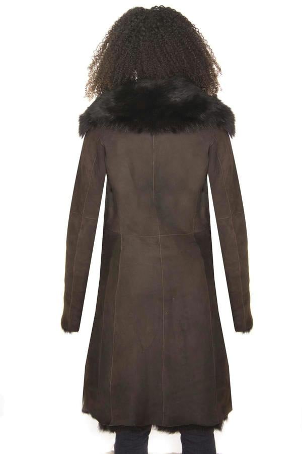 Infinity Leather Womens Toscana Sheepskin Suede Trench Coat-Rochester