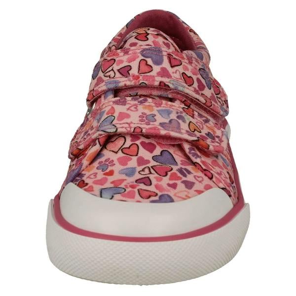 Start-rite Girls Startrite Machine Washable Heart Detailed Canvas Shoe Loveheart